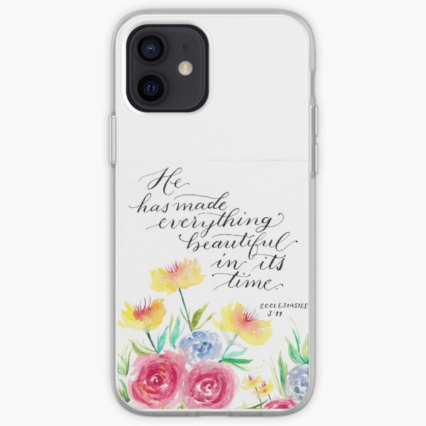 Ecclesiastes 3:11 - Bible Verse Watercolor iPhone Soft Case