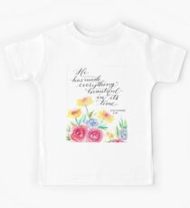 Ecclesiastes 3:11 - Bible Verse Watercolor Kids Tee