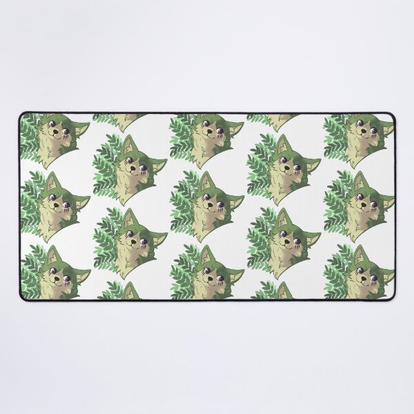 Item preview, Happy green fantasy wolf with leaves behind designed and sold by Kristoffersson.