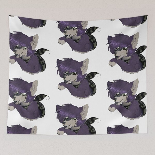 Item preview, Smirking purple wolf with running eyes designed and sold by Kristoffersson.