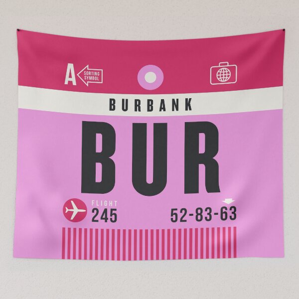 Item preview, Luggage Tag A - BUR Burbank California USA designed and sold by VoodooCircus.