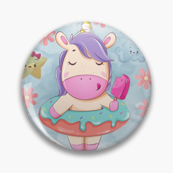 Artikelvorschau, Cute Unicorn Eating Ice Cream entworfen und verkauft von Akimatax ✯✯✯✯✯.