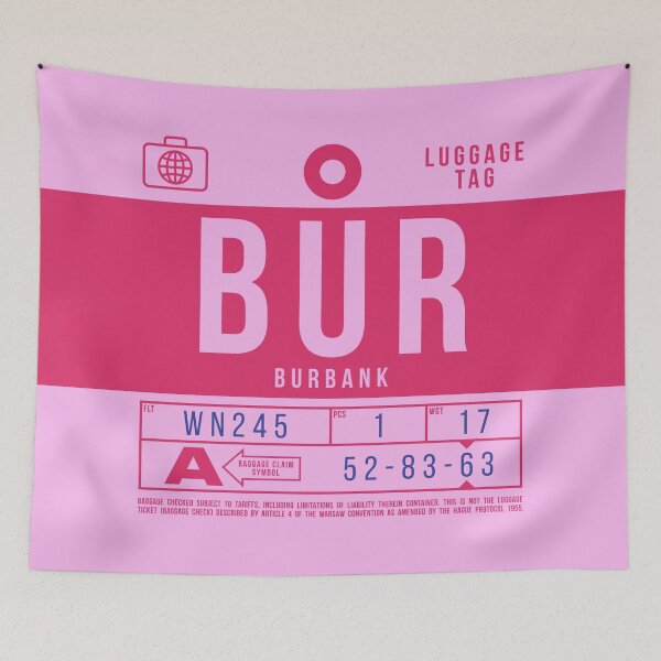 Item preview, Luggage Tag B - BUR Burbank California USA designed and sold by VoodooCircus.
