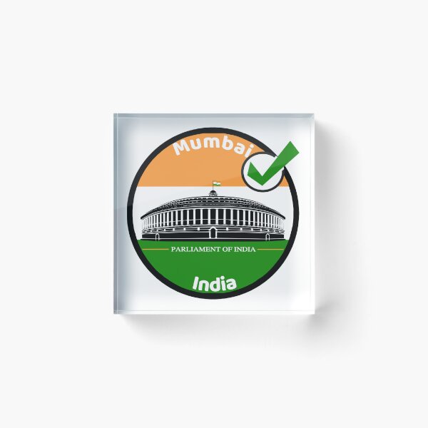 Artikelvorschau, India Mumbai landmark parliament of india flag entworfen und verkauft von WhereIsTravis.