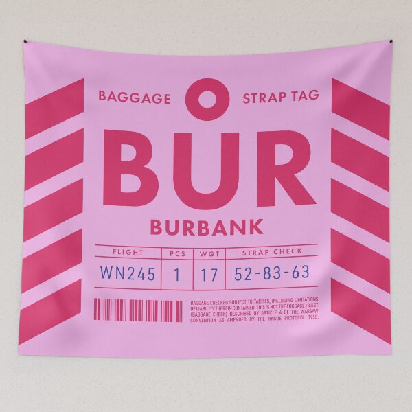 Item preview, Luggage Tag D - BUR Burbank California USA designed and sold by VoodooCircus.
