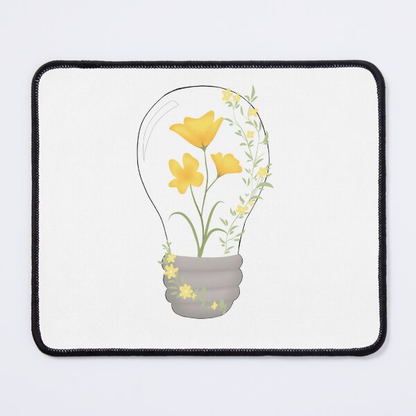 Item preview, Light Bulb with Yellow Flowers Sticker designed and sold by SJ_Designs.
