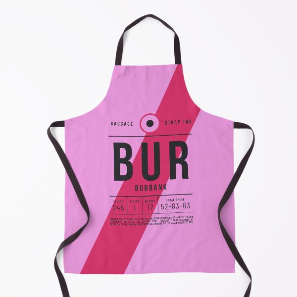 Aperçu de l'œuvre Étiquette de bagage E - BUR Burbank Californie USA créée et vendue par VoodooCircus.