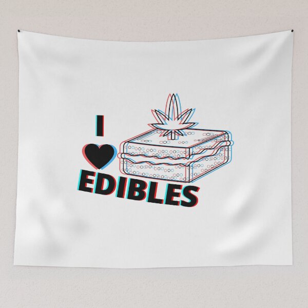 Artikelvorschau, I love edibles - 3D effect entworfen und verkauft von CabbageNClouds.