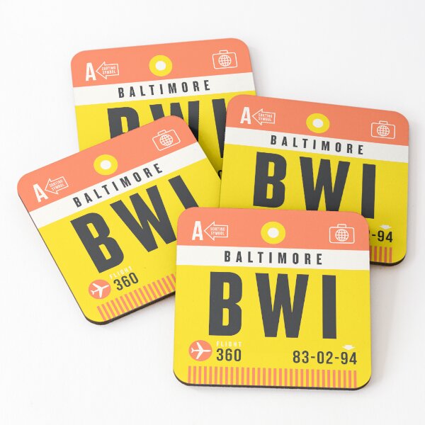 Item preview, Luggage Tag A - BWI Baltimore USA designed and sold by VoodooCircus.