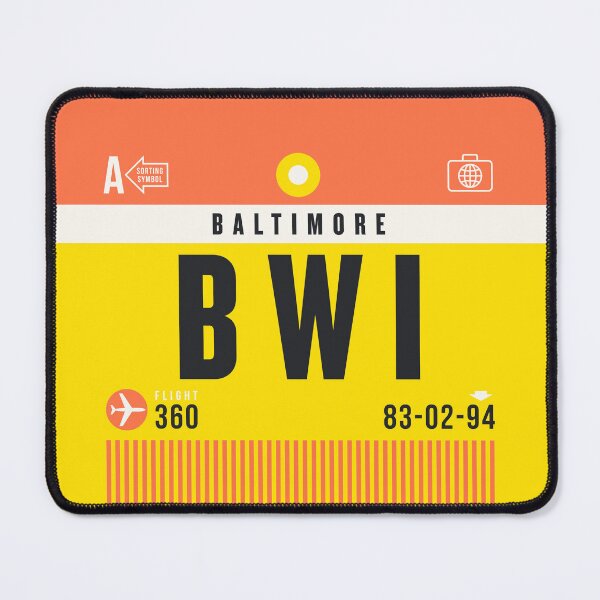 Item preview, Luggage Tag A - BWI Baltimore USA designed and sold by VoodooCircus.