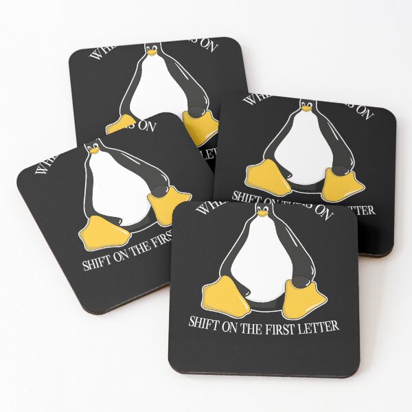 Item preview, Caps lock Linux penguin IT nerd humor for computer geek designed and sold by Cedinho.
