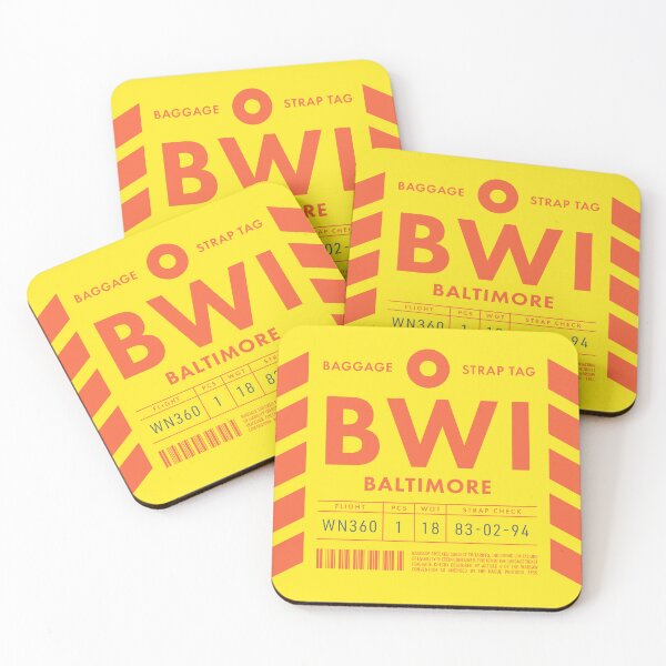 Item preview, Luggage Tag D - BWI Baltimore USA designed and sold by VoodooCircus.