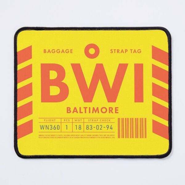 Item preview, Luggage Tag D - BWI Baltimore USA designed and sold by VoodooCircus.