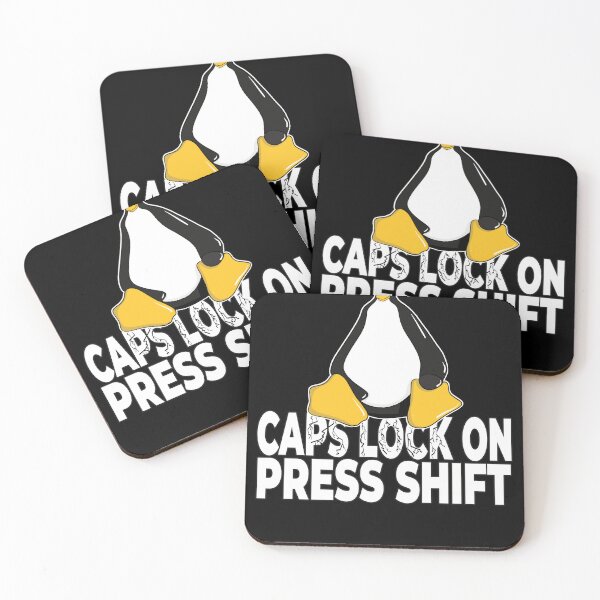 Item preview, Large Heavy Linux Penguin Caps Lock On Press Shift designed and sold by Cedinho.