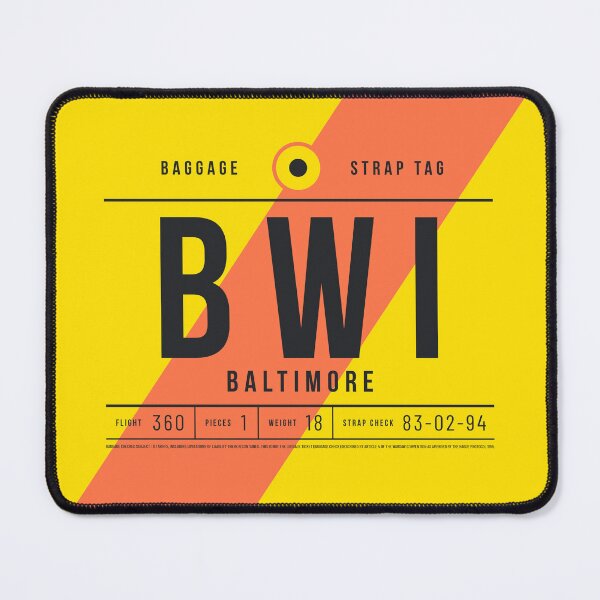 Item preview, Luggage Tag E - BWI Baltimore USA designed and sold by VoodooCircus.