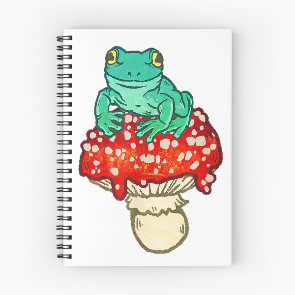 Item preview, Cute Frog Sitting on Red Spotted Mushroom  designed and sold by Earlene2365.