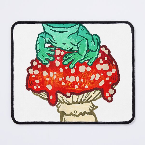 Item preview, Cute Frog Sitting on Red Spotted Mushroom  designed and sold by Earlene2365.