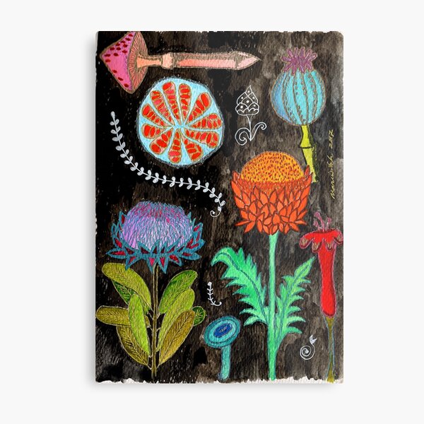 Gardening At Night Metal Print