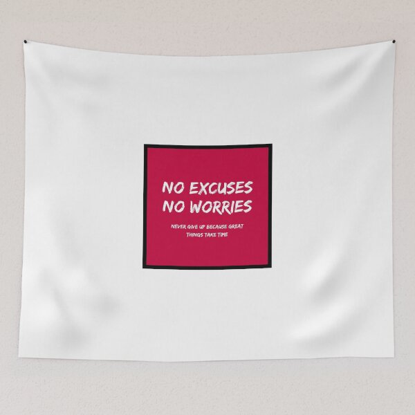 Item preview, No excuses no worries sticker designed and sold by spsahu.