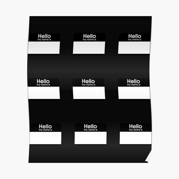 black-blank-name-tags-value-pack-poster-for-sale-by-brightfortune
