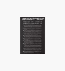 Lámina de exposición 2001 A Space Odyssey Zero Gravity Toilet Instrucciones