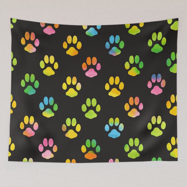 Artikelvorschau, Rainbow Gradient Pawprints entworfen und verkauft von pugmom4.