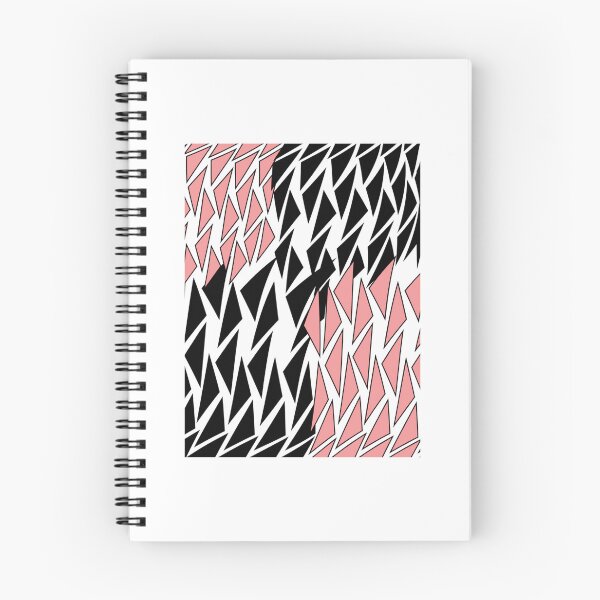 Item preview, Salmon Pink Black Geometric Triangle Pattern designed and sold by JeromeJonguene.