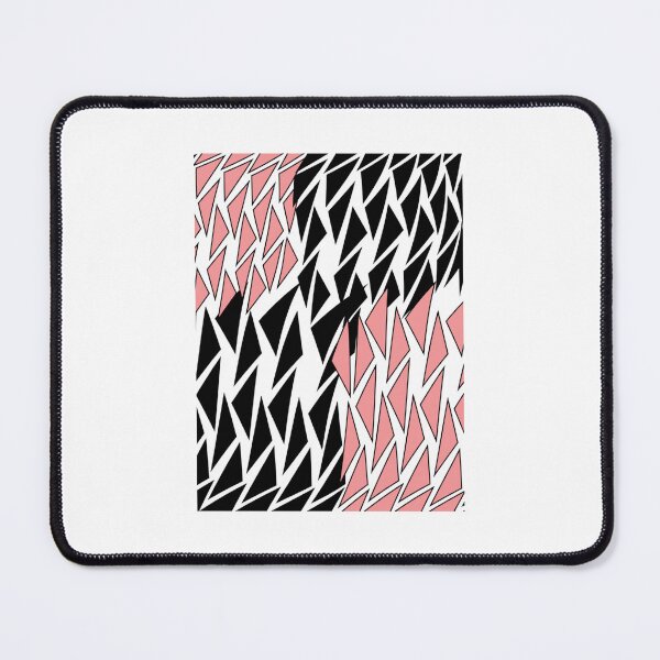 Item preview, Salmon Pink Black Geometric Triangle Pattern designed and sold by JeromeJonguene.