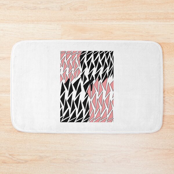 Item preview, Salmon Pink Black Geometric Triangle Pattern designed and sold by JeromeJonguene.