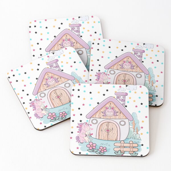 Artikelvorschau, A Unicorn And His Cute House On The Plot  entworfen und verkauft von Akimatax ✯✯✯✯✯.