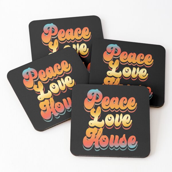Item preview, Peace Love House (90s Retro Houser Quote - Vintage Nostalgic Look) designed and sold by SassyClassyMe.