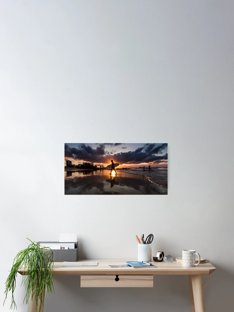 Thumbnail 2 of 3, Poster, Snapper Rocks Sunset designed and sold by Derek Byrne.