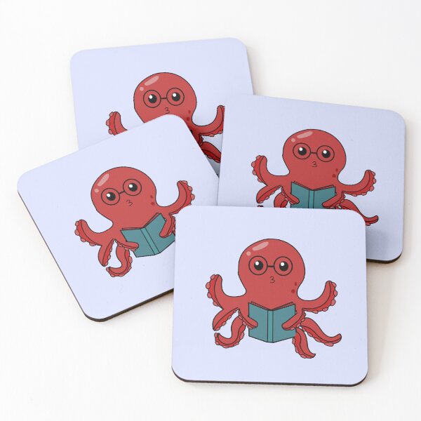 Item preview, FUNNY OCTOPUS READING A BOOK designed and sold by The Bookworm Store.