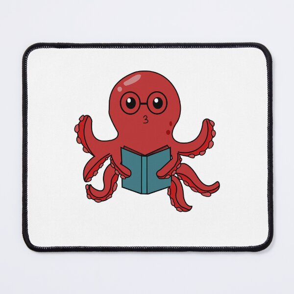 Item preview, FUNNY OCTOPUS READING A BOOK designed and sold by The Bookworm Store.