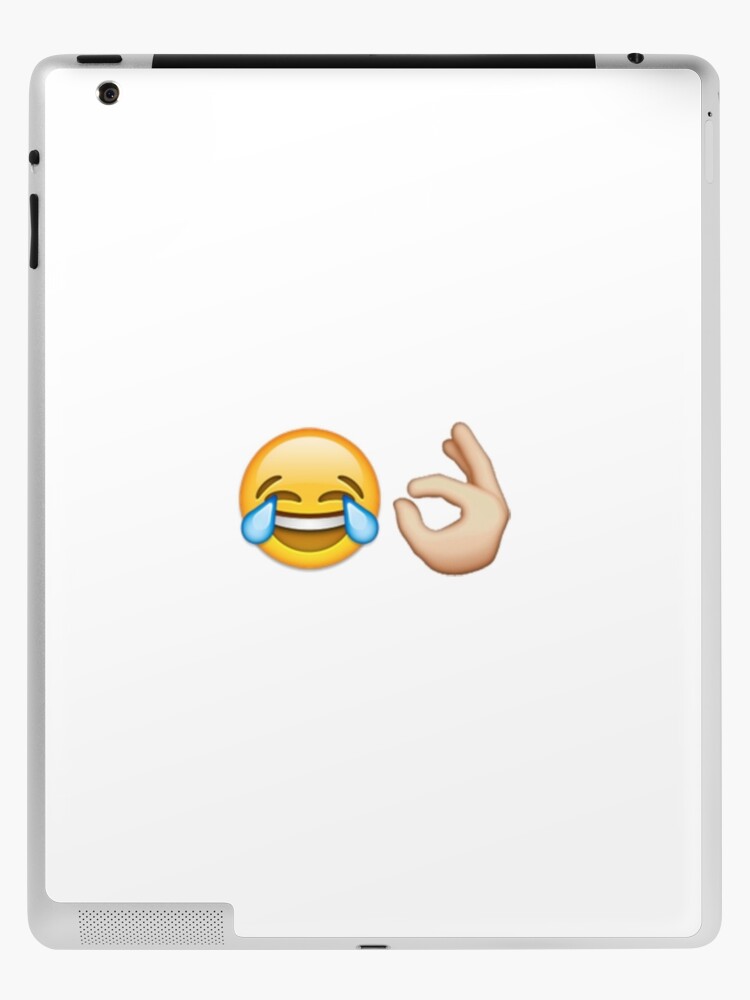 Laughing Crying Ok Emoji Ipad Case Skin By Jarudewoodstorm Redbubble - ok emoji hands roblox