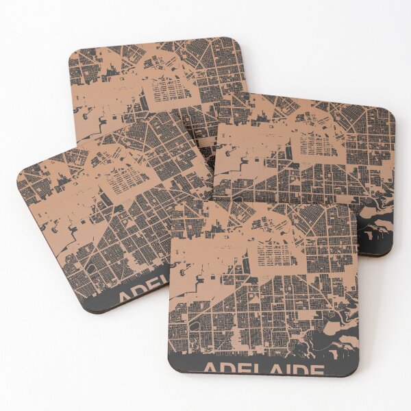 Item preview, Adelaide Map Art Chocolate color Australia designed and sold by EpicMaps.