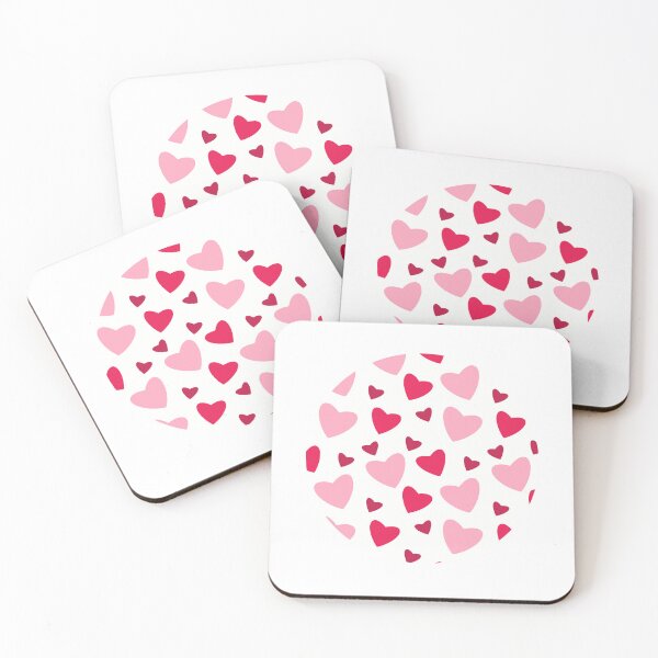 Item preview, Pink Red Hearts Circle Print designed and sold by edwinvisuals.