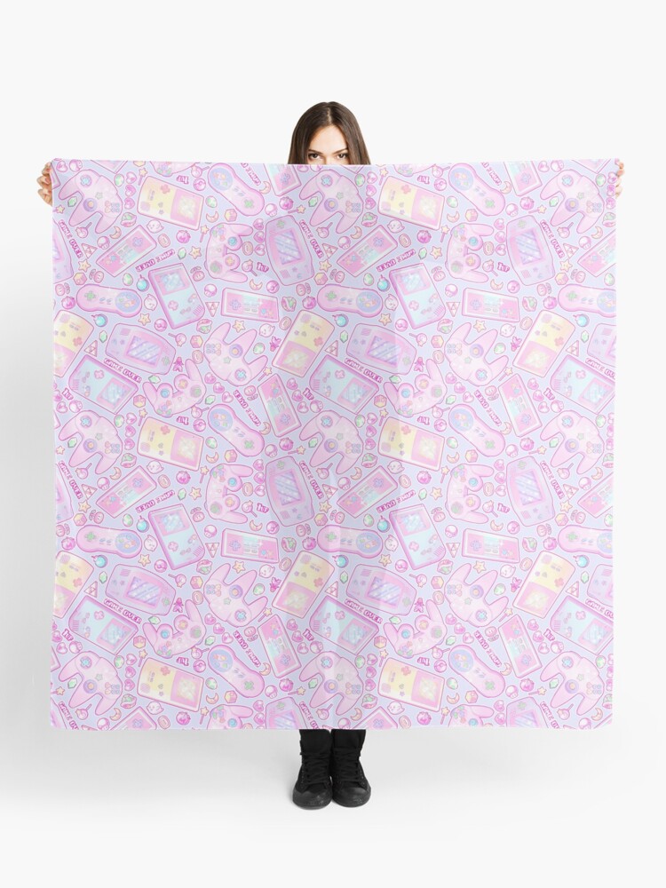 Thumbnail 1 of 3, Scarf, Power Up! designed and sold by PastelPollution.