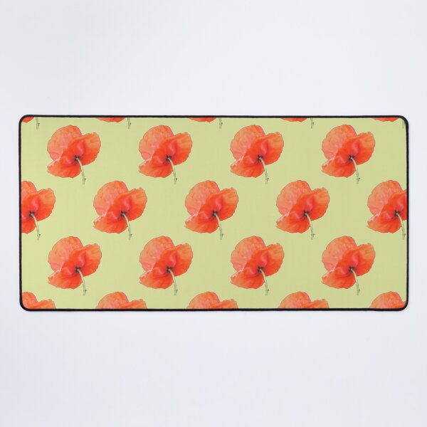 Item preview, poppy with stem back ground light green designed and sold by KABFA Designs.
