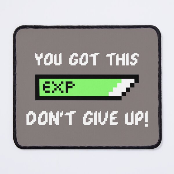 Item preview, Level up; don't give up! - Workout Gaming Design designed and sold by Frame-n-Play.