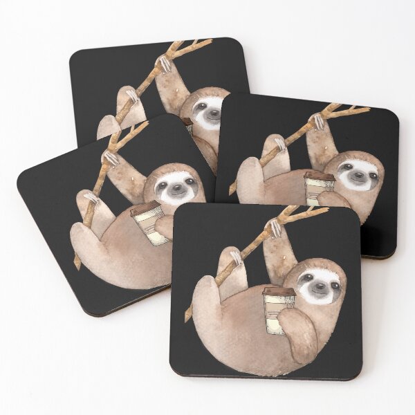 Item preview, Three Toed Sloth Just Hangin' Out Enjoying a Coffee designed and sold by RobBlake.