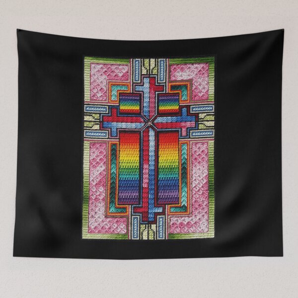 Item preview, Abstract Cross Needlepoint Classic  designed and sold by jayeshainch.