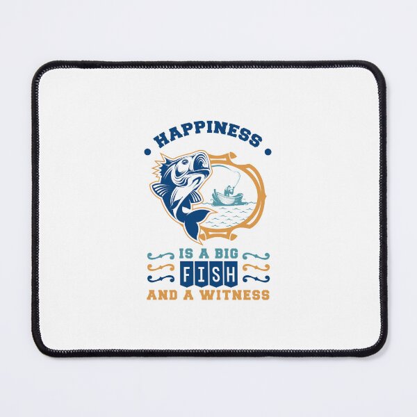 Item preview, Happiness is A Big Fish And A Witness Funny Retro Fisherman designed and sold by Stag's PK.