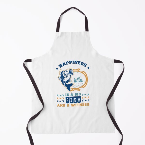 Item preview, Happiness is A Big Fish And A Witness Funny Retro Fisherman designed and sold by Stag's PK.