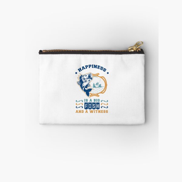 Item preview, Happiness is A Big Fish And A Witness Funny Retro Fisherman designed and sold by Stag's PK.