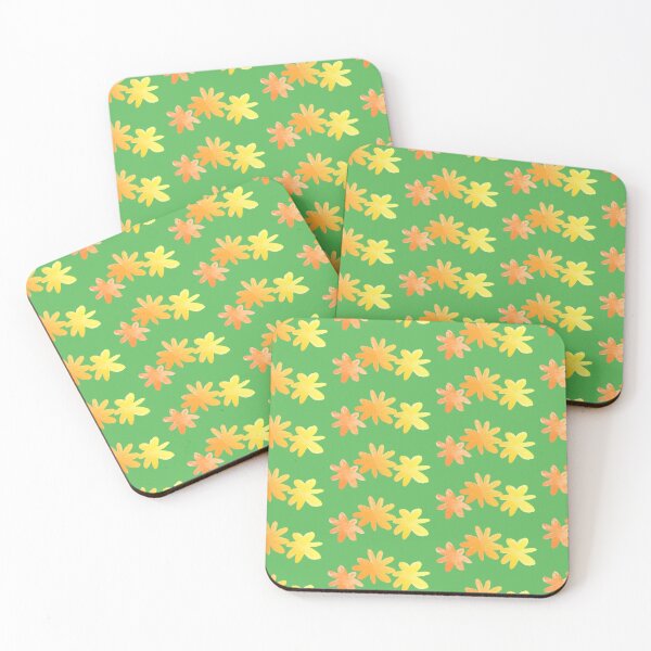 Item preview, green gold abstract flowers | floral art |  green gold floral pattern designed and sold by lausn.