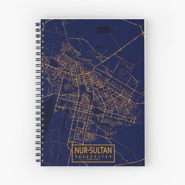 Item preview, Nur-Sultan, Kazakhstan Map  - City At Night designed and sold by deMAP.