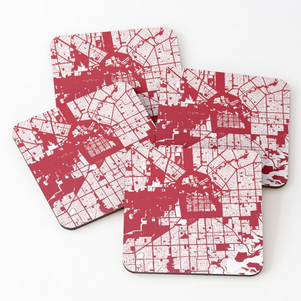 Item preview, Adelaide Map Art red wine color Australia designed and sold by EpicMaps.