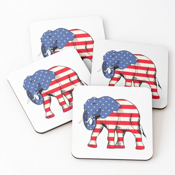 Item preview, icon Trunk sticker elephant american flag designed and sold by Shifa19.