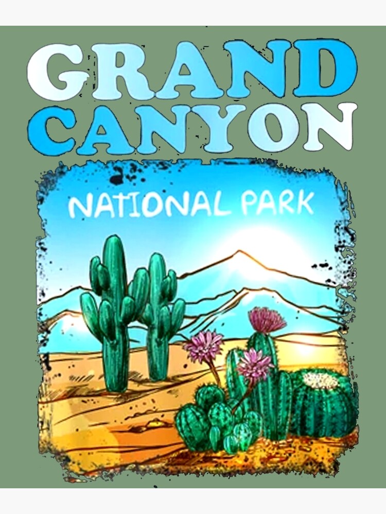 Grand Canyon Shirt National Parks Psychedelic Cacti Bad Bunny